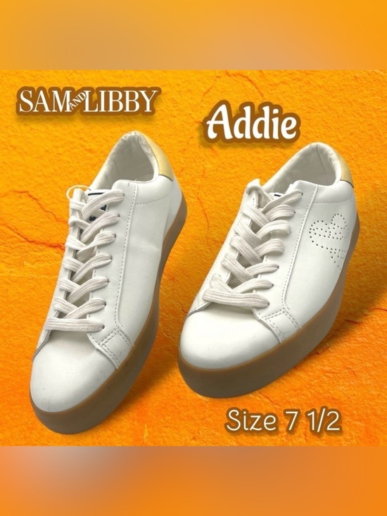 Sam & Libby Shoes - Sam & Libby Women's Casual Addie White Sneakers Size 7.5